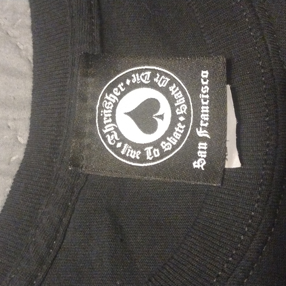 Thrasher Charcoal Tee with Fiery Logo - Picture 2 of 6